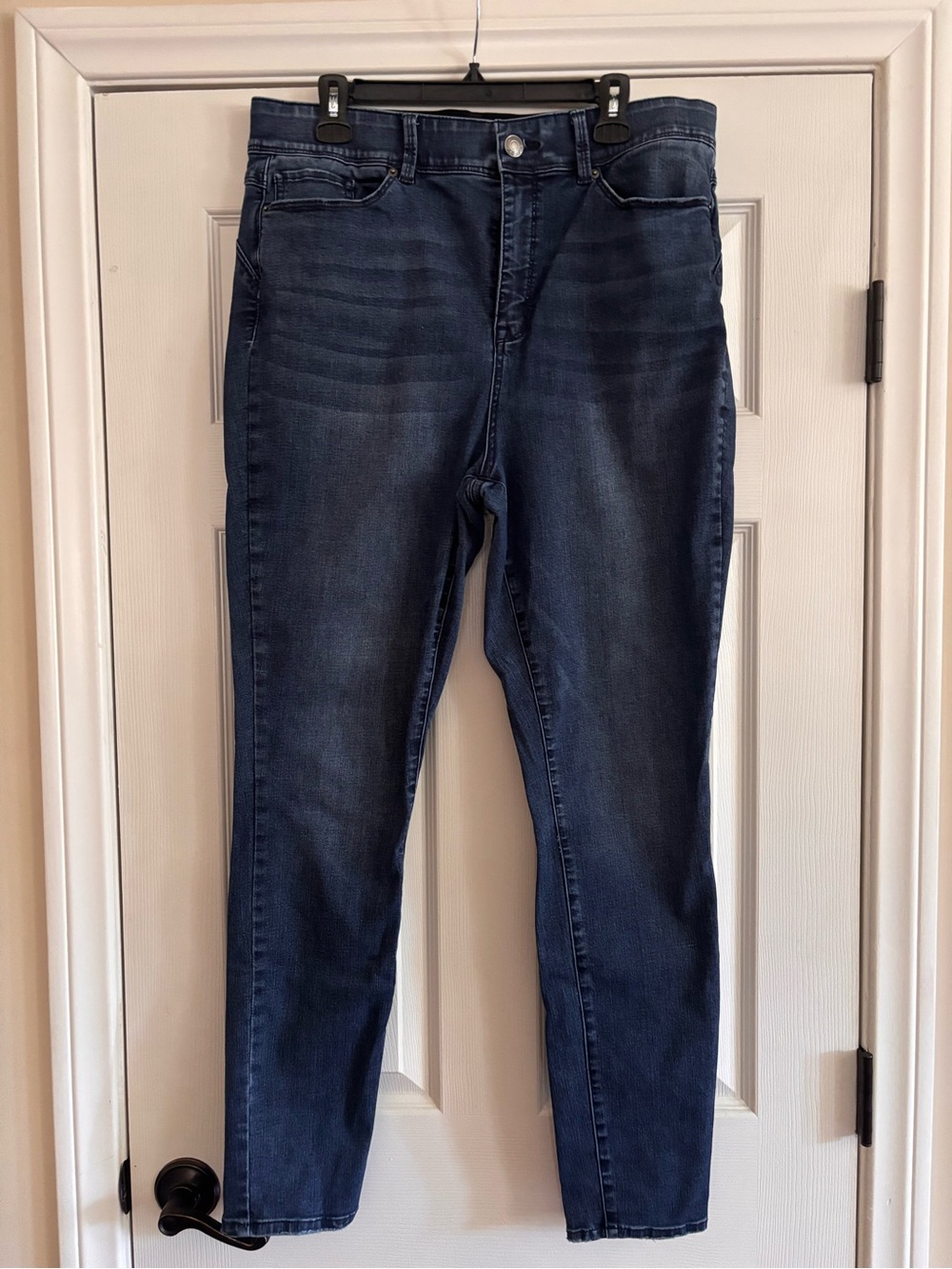New York & Company Dark Wash High-Rise Full Stretch Skinny Jeans